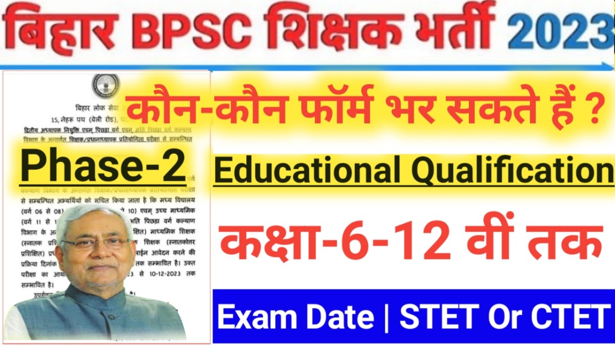 Bihar BPSC Teacher Phase 2 Vacancy 2023
