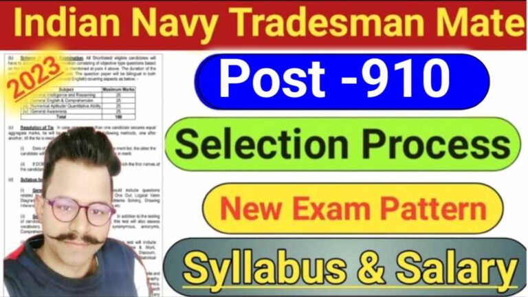 Indian Navy Tradesman Mate Syllabus 2024