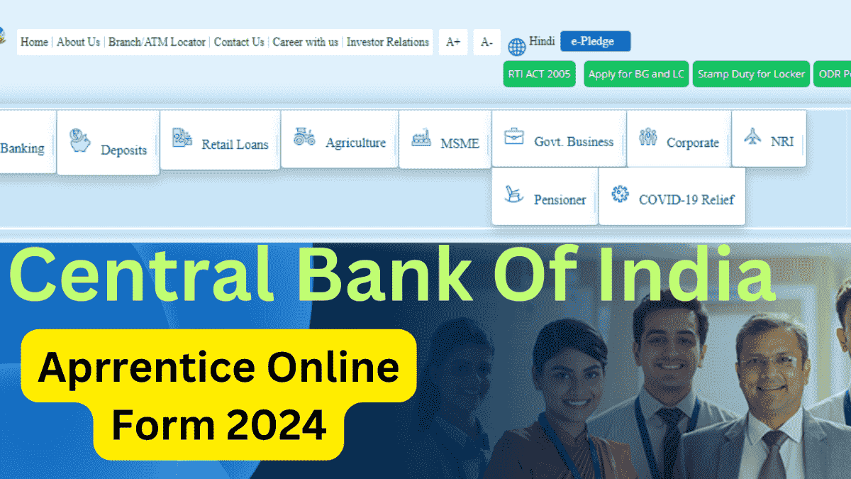 Central Bank Of India Apprentice Online Form 2024