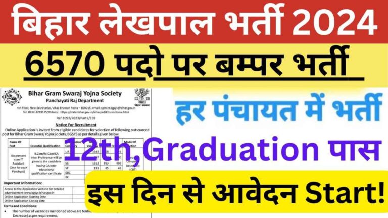 Bihar Lekhpal Vacancy 2024