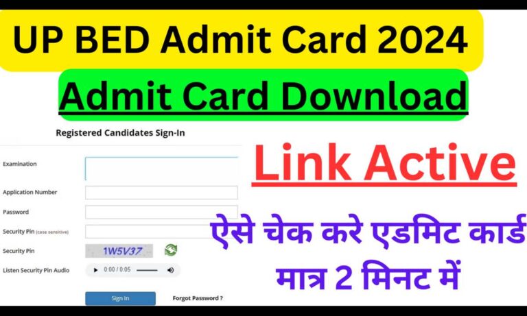 UP BED Admit Card 2024