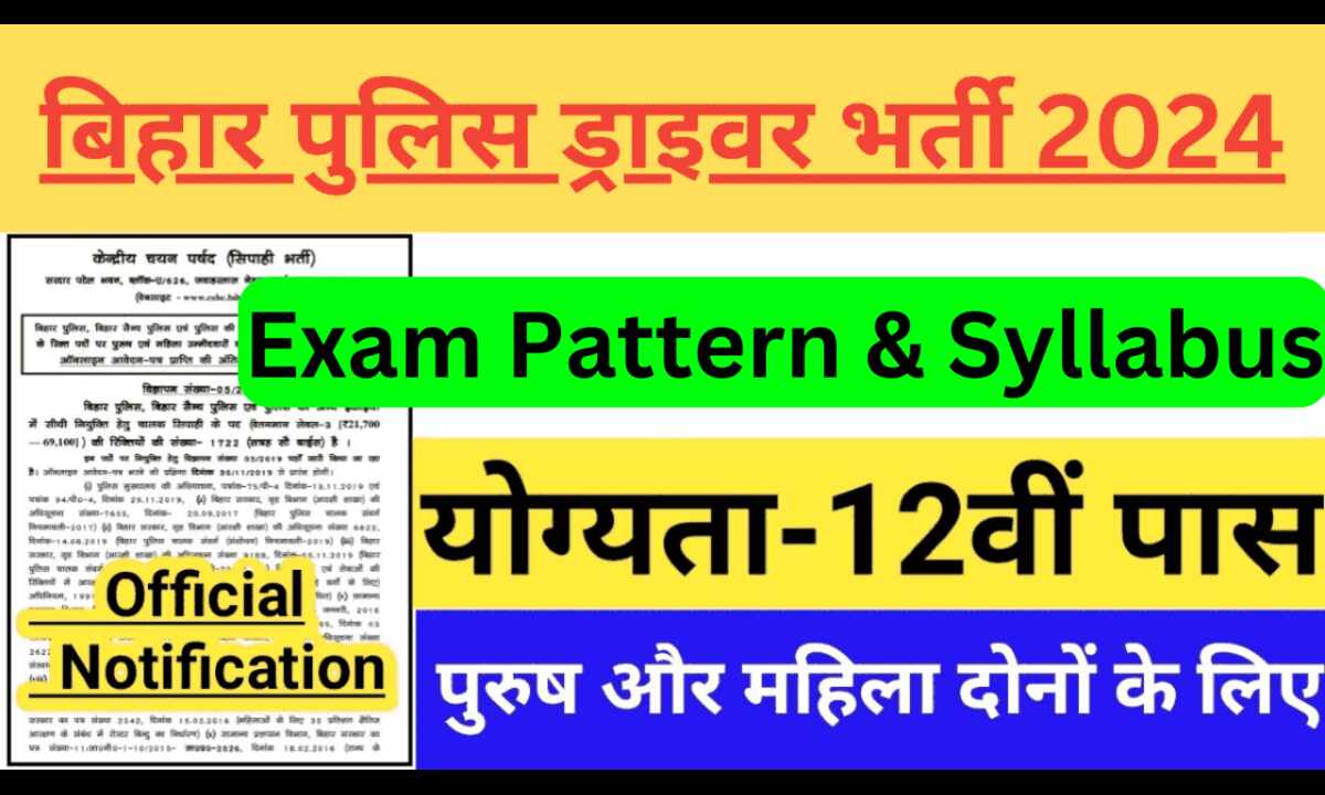 Bihar Police Driver Syllabus 2024