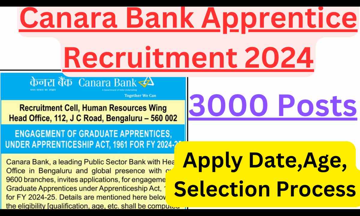 Canara Bank Apprentice Recruitment