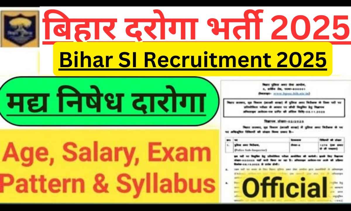 Bihar Police Prohibition SI Vacancy 2025